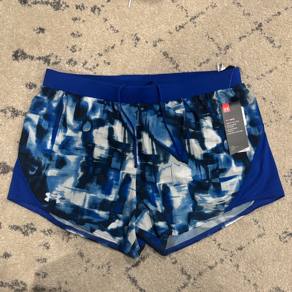 Blue Patterned Women Under Armour Shorts